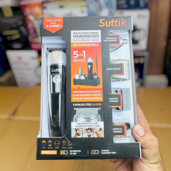 Professional 5-in-1 Suttik Trimmer (Cordless, IPX6 Waterproof)