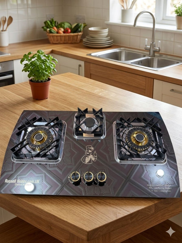 Russell Hobbs 3 burner Stainless steel Gas Stove
